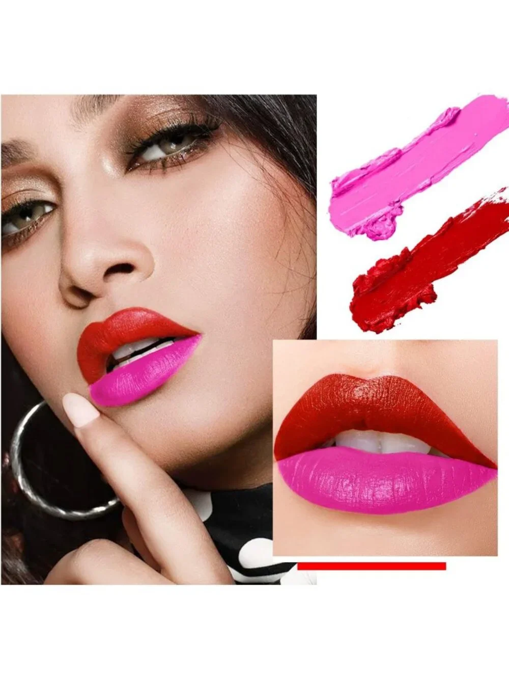25 Color Lipstick Palette - Nude, Red, Peach & Pink Shades, Moisturizing, Long